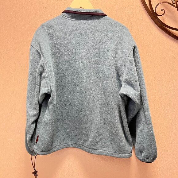 vintage Woolrich Womens Fleece Pullover jacket Button-Up Collar blue size Large - Picture 4 of 7